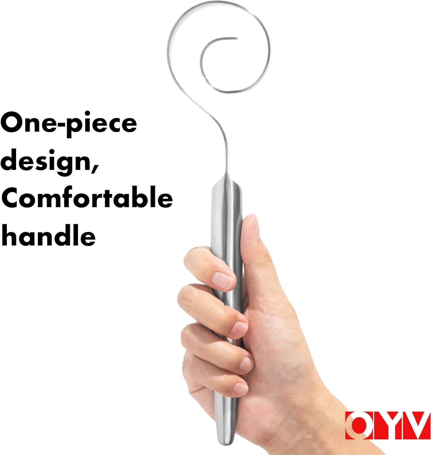 12" Seamless Dough Whisk, 18/10 Stainless Steel Bread Whisk, Danish Whisk for Sourdough, Pizza, Cookies, Pancake & Waffle, Easy to Clean Sour Dough Tools