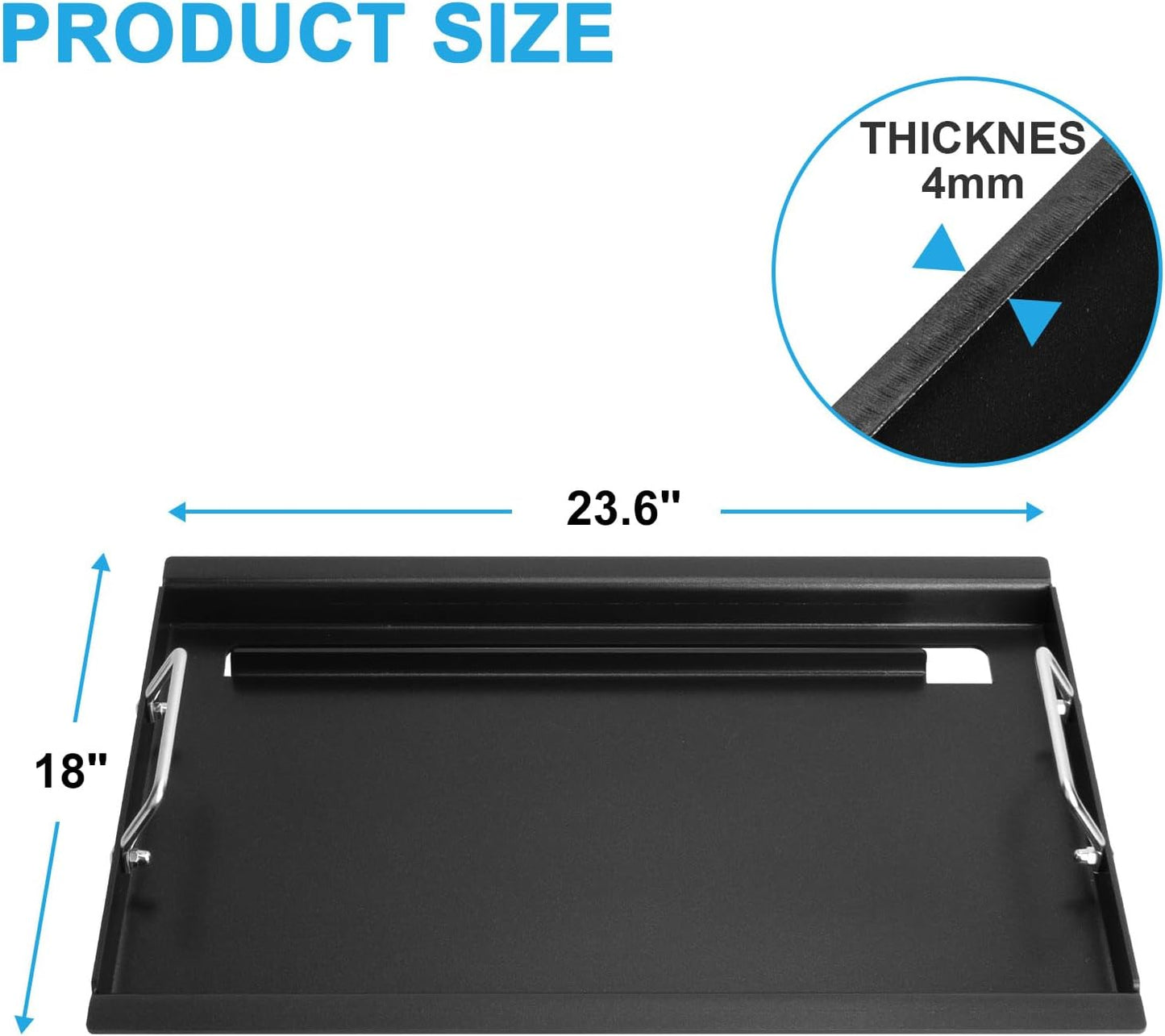 Full Size Griddle for Charbroil Performance 4 Burner, Flat Top Griddle for Charbroil Grill 463347017 463377017 463376018P2 463376117 463377117, Replacement Parts for G470-0002-W2 G470-0003-W1