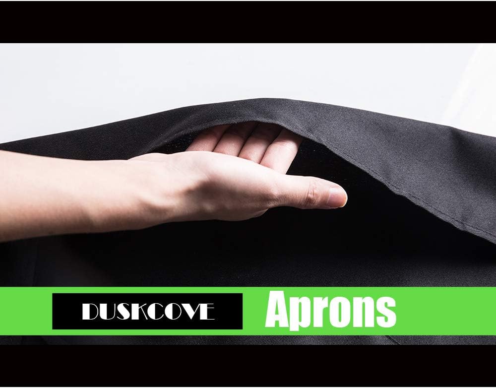 DUSKCOVE 12 Pack Plain Bib Aprons with 2 Pockets - Green Unisex Commercial Apron Bulk for Kitchen Cooking Restaurant BBQ Painting Crafting