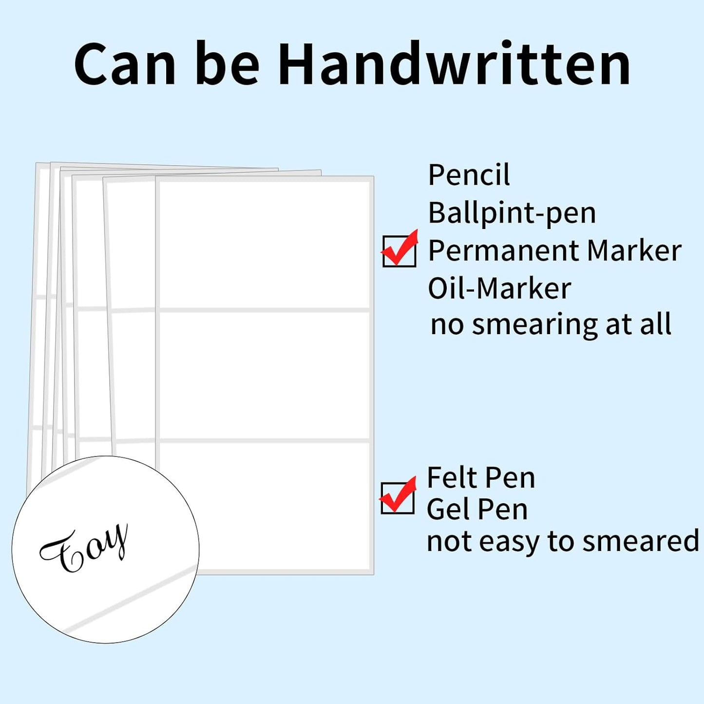 STARLIBOO Removable Colored Labels Stickers, 3X5 Inch Removable Large Label Stickers for Moving Boxes and Storage Bins- Waterproof- Tear Resistant (White)