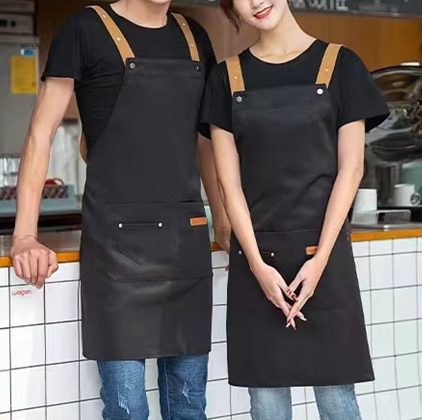 Personalized Custom Aprons Custom Adjustable Kitchen Cooking Aprons Hair Stylist Cafe Work Aprons For Men And Women