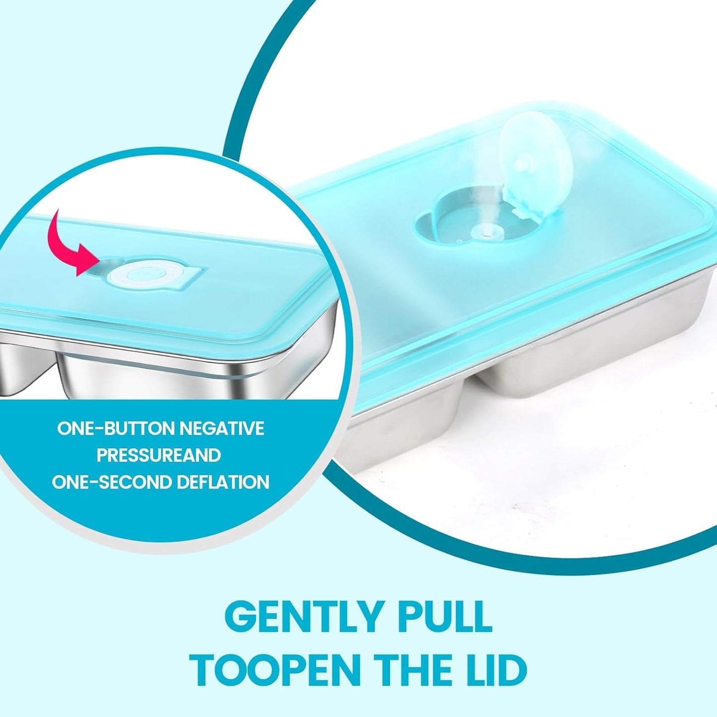 4 Pack Stainless Steel Snack Containers Reusable, Grab and Go 2 Compartment Food Storage Containers with Leakproof Lids for Travel and Outdoor Camping School Lunch Prep Dishwasher Safe 7.9" Size