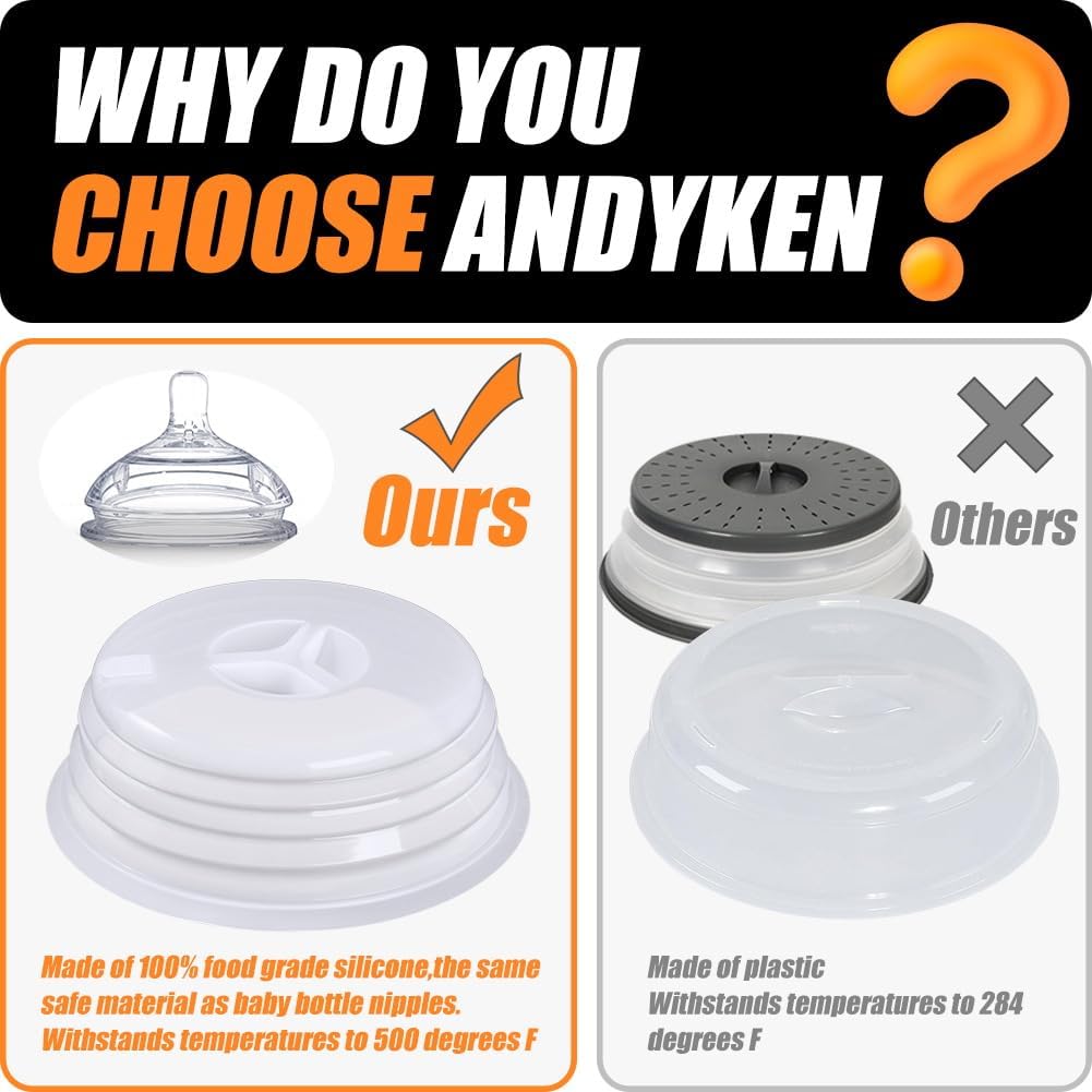 Silicone Bowl Covers - Microwave Splatter Cover & Dish Covers for Oven Cooking