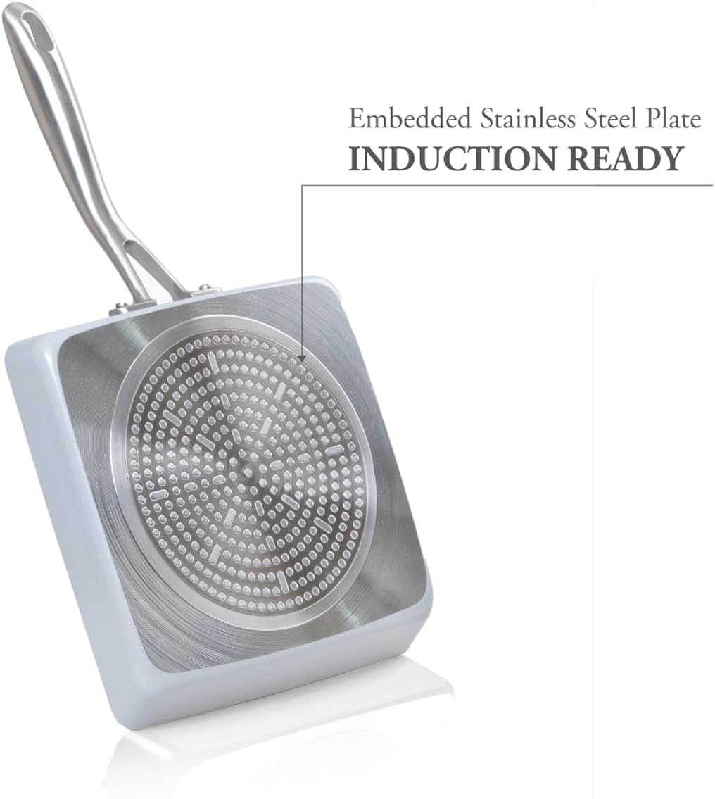 TECHEF - CeraTerra Ceramic Nonstick Tamagoyaki Japanese Omelette Pan/Egg Pan Skillet, (PTFE, PFAS, and PFOA Free), Induction-Ready, Made in Korea