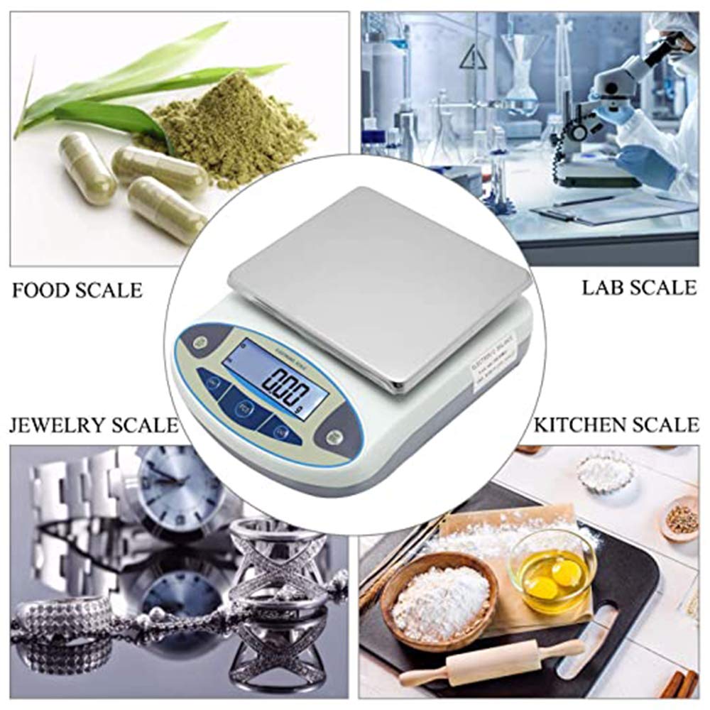 CGOLDENWALL Lab Scale 10kgx0.1g Digital Precision Scale Electronic Balance Laboratory Weighing Industrial Scale Kitchen Counting Scale Scientific Scale Calibrated (10kg, 0.1g)