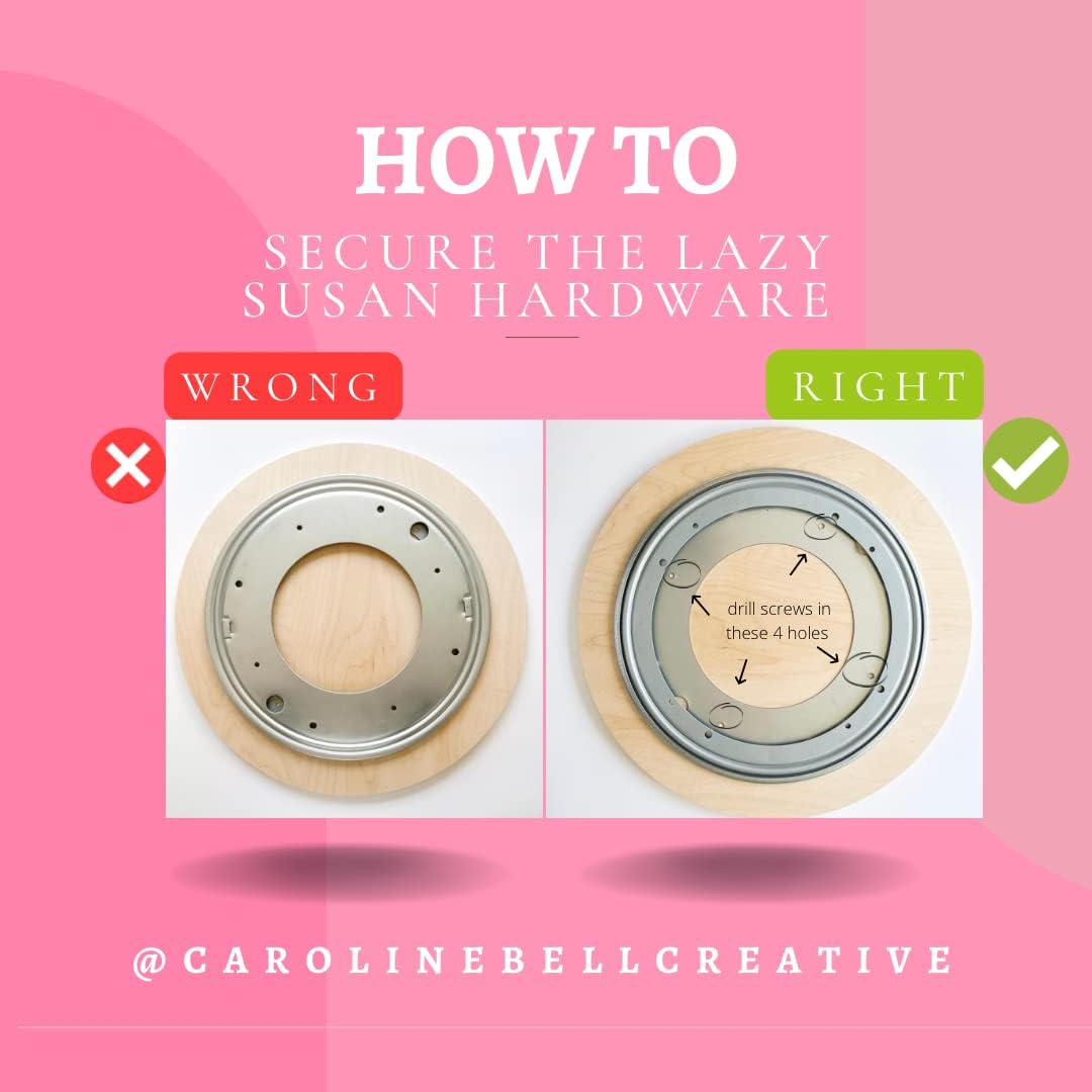 Lazy Susan Hardware, 4 inch, 350 lbs. Load Capacity, Pack of 10 Steel Lazy Susan Turntable Ball Bearing, by Woodpeckers