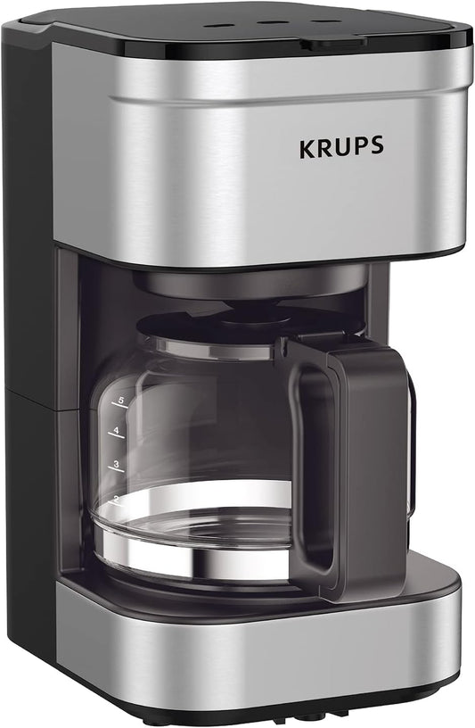 KRUPS Newer Model Drip Coffee Maker, Glass, Silver
