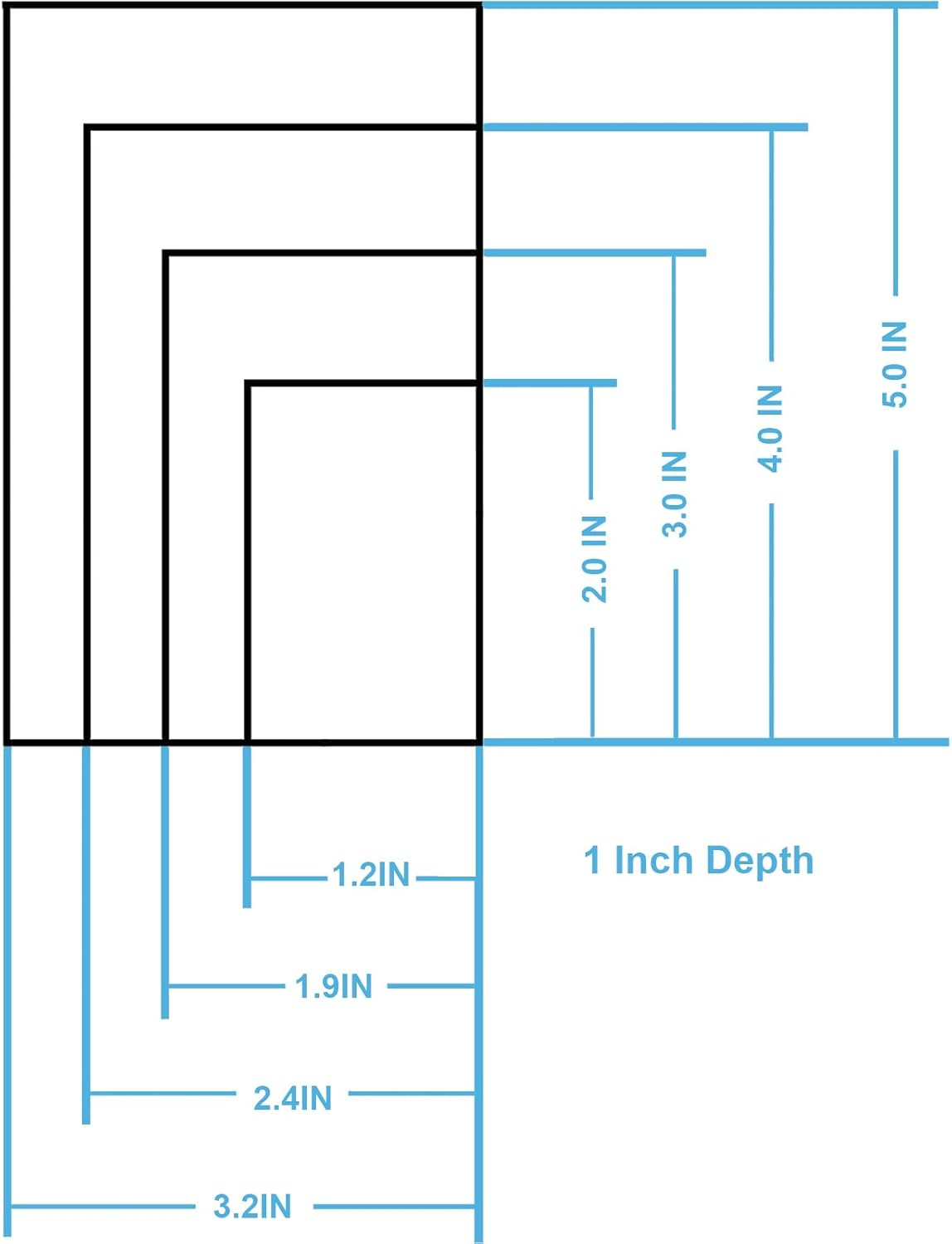 Rectangle cookie cutter ANCKNE Stainless Steel Rectangle Biscuit Molds Square Pastry Molds Fondant Cake Cookie Cutter Set 1 Inch Depth