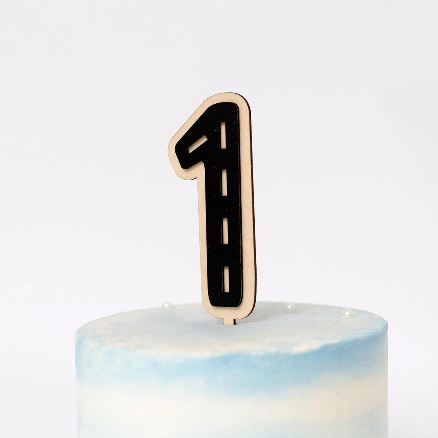 Race Car Cake Topper - Racing Theme Wooden Cake Topper, Fast One Birthday Decoration for First Birthday Party, Anniversary, Smash Cake, Baby Photo Booth Props...