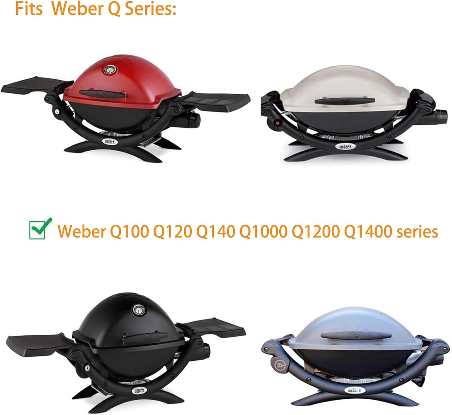 Utheer 6558 Cast Iron Griddle for weber Q1200 Q1000 Series Gas Grills, 12.6 x 8.6 inch Cooking Griddle Plate Replacement Parts for Q100 Q120 Q140 Q1400 Series Gas Grills Accessories