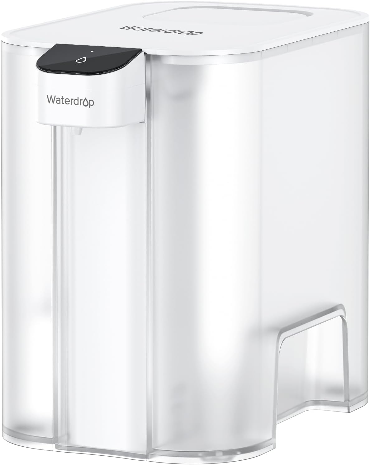 Waterdrop Large 27-Cup Mega Electric Water Filter Dispenser, 200-Gallon Rechargeable Instant System, NSF/ANSI 42&53&401&372, Reduce PFAS, Lead, Chlorine, with 1 Filter, White, Does not Lower TDS