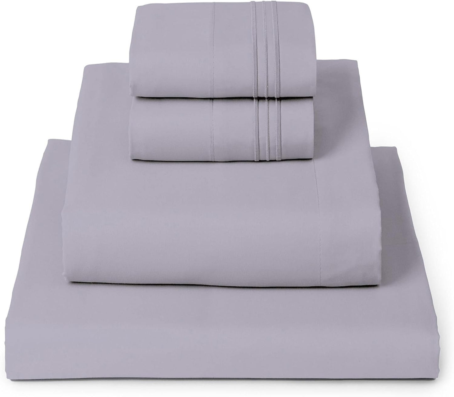 Mellanni Queen Sheets Set - 4 PC Iconic Collection Bedding - Hotel Luxury, Extra Soft, Cooling Bed Sheets - Wrinkle, Fade, Stain Resistant (Queen, Lavender)