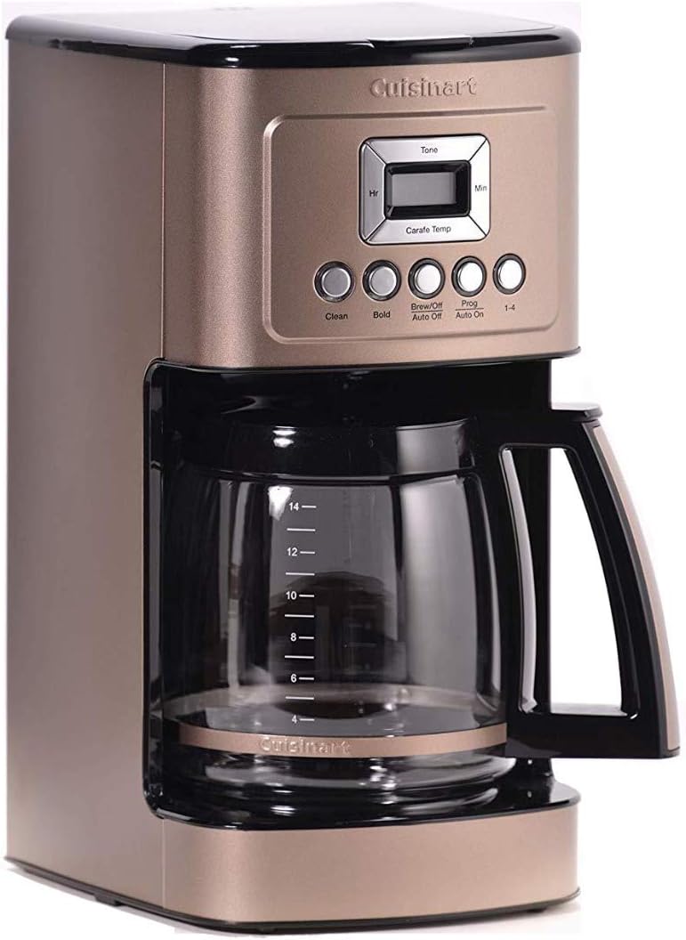 Cuisinart Coffee Maker, 14-Cup Glass Carafe, Fully Automatic for Brew Strength Control & 1-4 Cup Setting, Stainless Steel, DCC-3200UMB, Umber