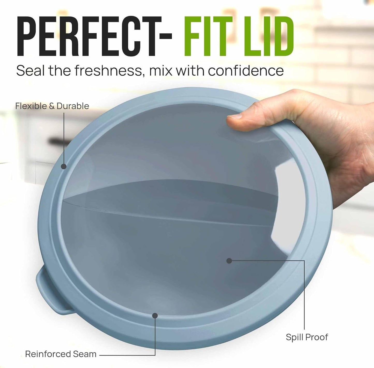 Zulay Kitchen 12 Piece Plastic Mixing Bowls with Leak-Proof Lids Set - Microwave and Freezer Safe Kitchen Mixing Bowls for Preparing, Serving and Storing - Large Nesting Bowls (Twilight Ombre)