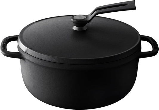 Vermicular Oven Pot 2.0 | Lightweight Enameled Cast Iron Pot | 18cm (2 Qt) | Non-Toxic | Induction-compatible | Dutch Oven | Made in Japan | Matte Black