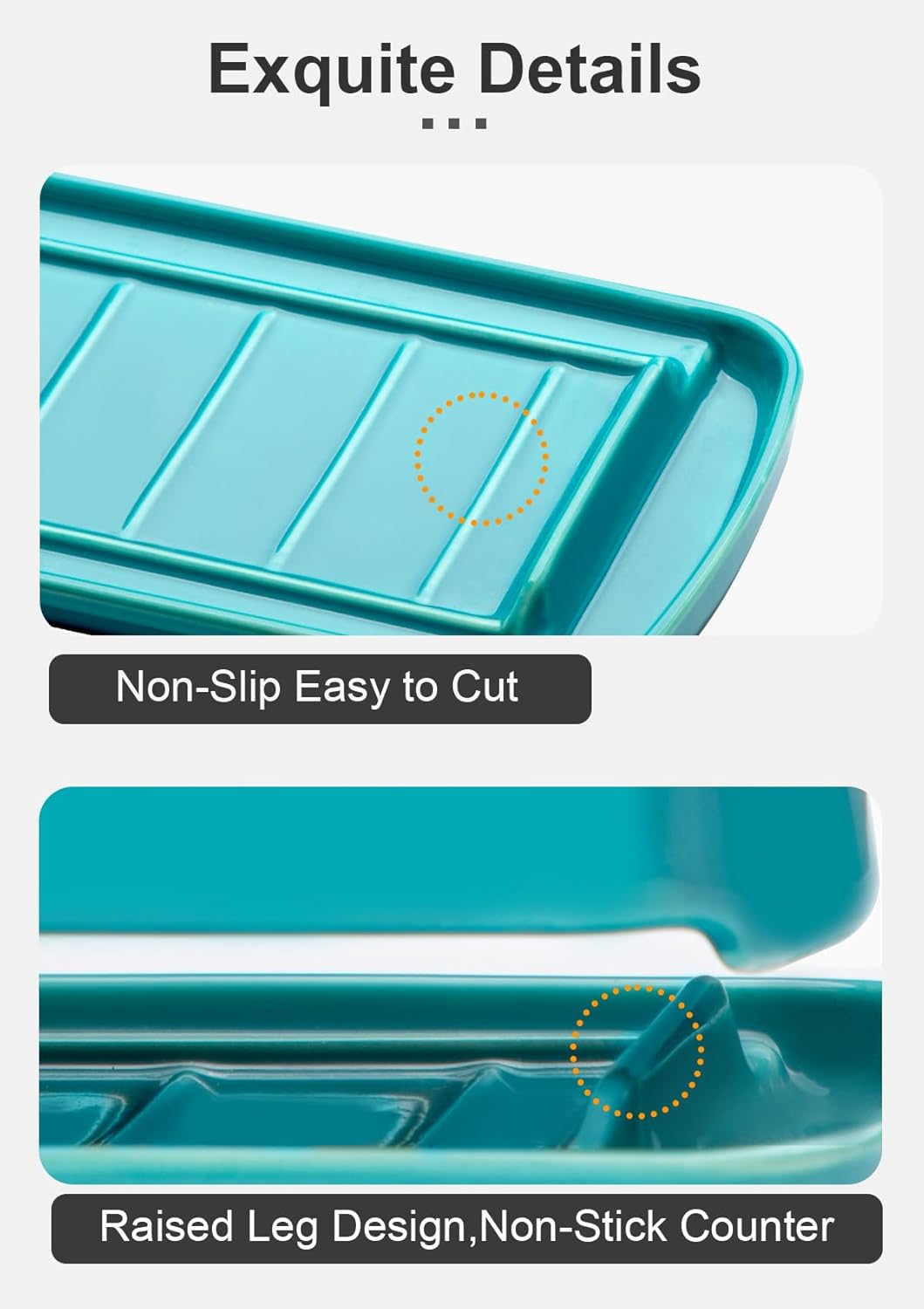 Nucookery Ceramic Butter Dish with Lid for Countertop, Butter Holder with Raised Non-Slip Strip, Keeper and Container for 1 Stick, Easy to Clean & Dishwasher Safe, Royal Blue