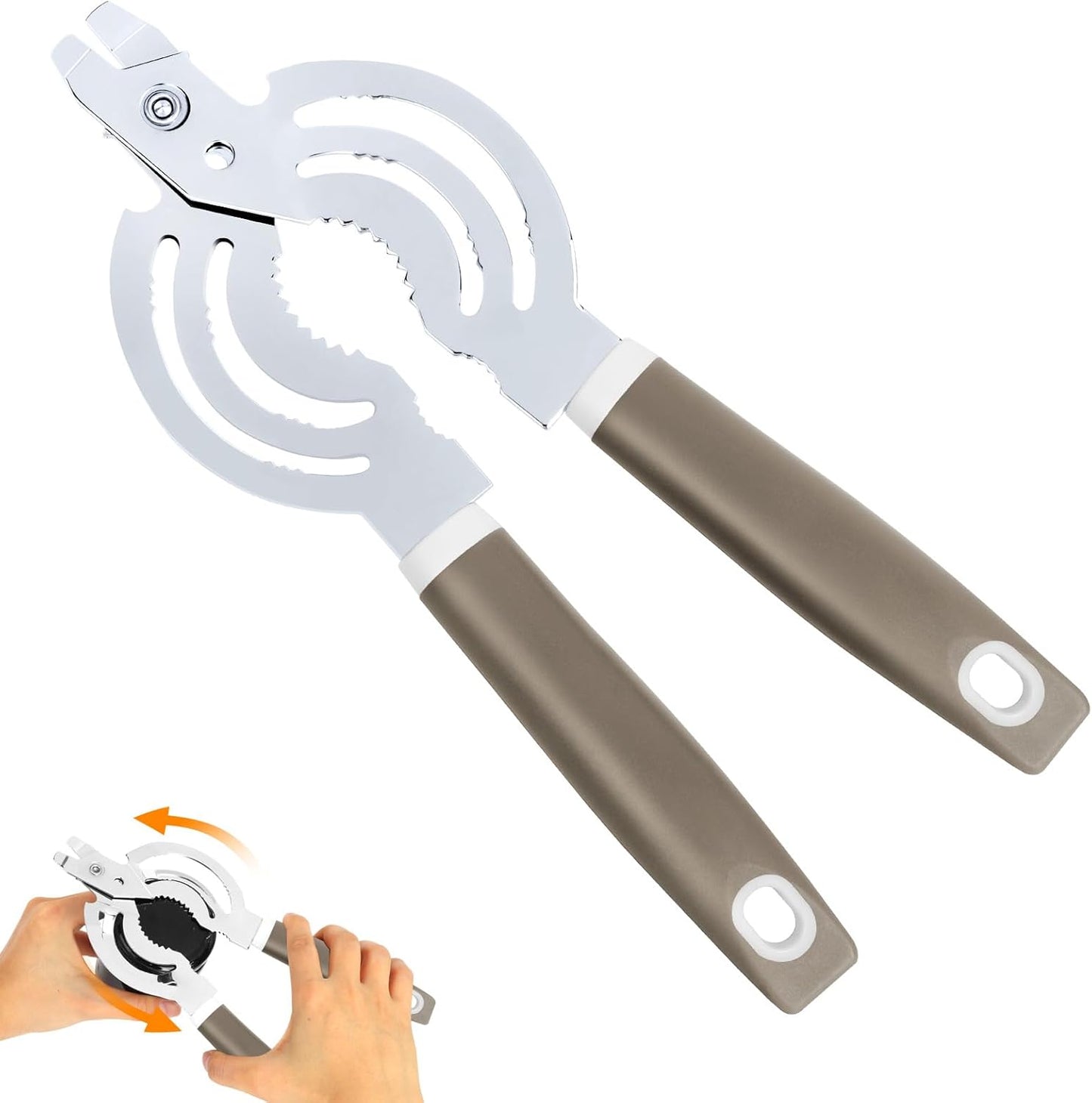 Jar Opener, Multifunctional Jar Openers for Seniors, Stainless Steel Jar Lid Opener, Easy Twist Bottle Opener for Seniors with Arthritis