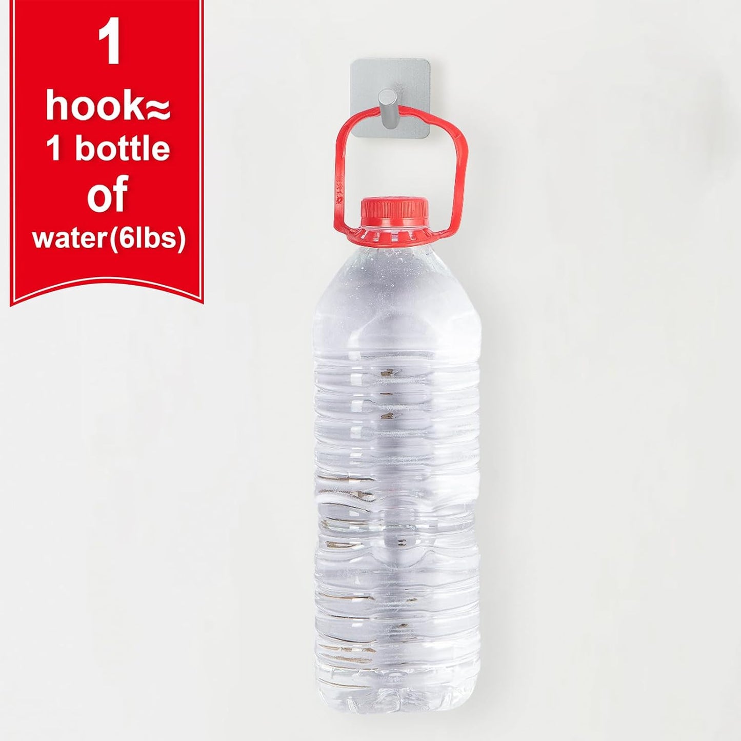 Aluminum Wall Hooks, No Drill Damage-Free Adhesive Hook, Product for Hanging Heavy Duty for Bathroom Kitchen Home (Slanting Square Sliver Hook, 4)