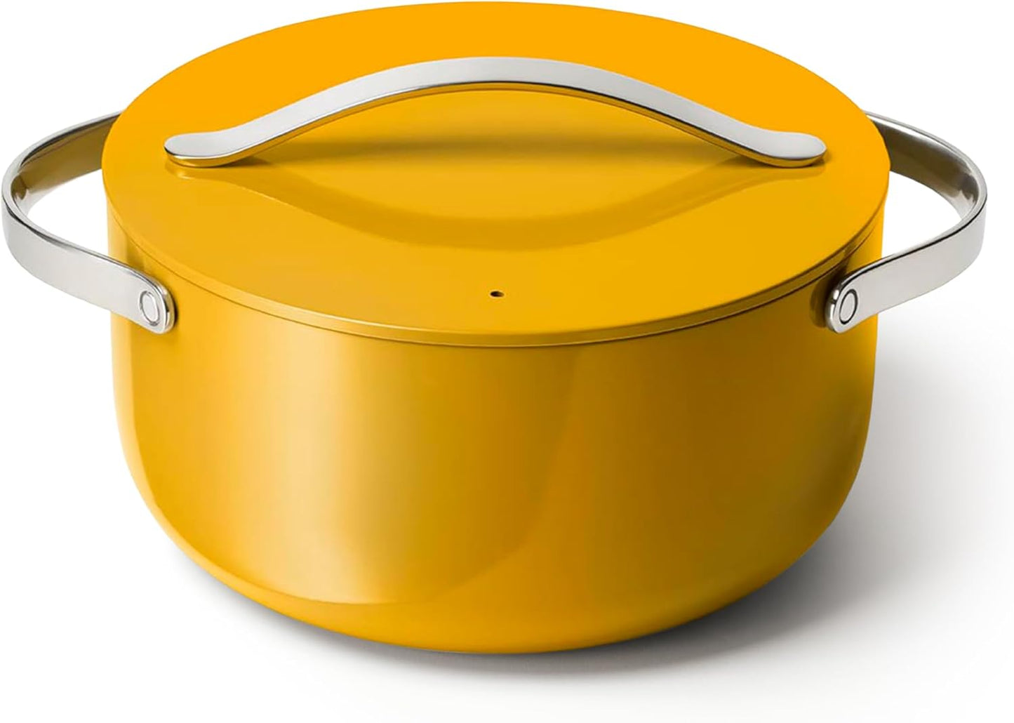 Caraway Nonstick Ceramic Dutch Oven Pot with Lid (6.5 qt, 10.5") - Non Toxic, PTFE & PFOA Free - Oven Safe & Compatible with All Stovetops (Gas, Electric & Induction) - Marigold