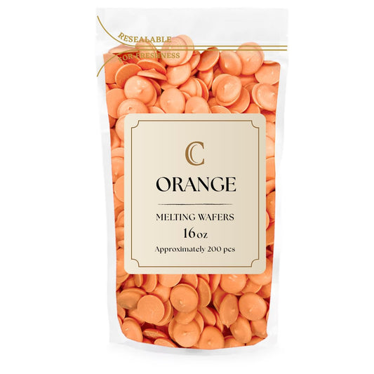 KIDU Orange Chocolate Melting Wafers 16 Ounces Bulk Perfect For Dipping, Deserts, Baking And More - 1 Pound