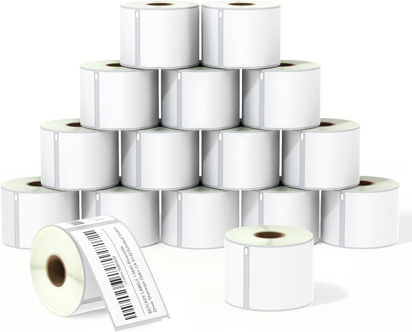 BETCKEY - Compatible DYMO 30256 (2-5/16" x 4") Shipping Labels, Perforated, Compatible with DYMO Labelwriter 450, 4XL, Rollo & Zebra Desktop Printers [16 Rolls/4800 Labels]