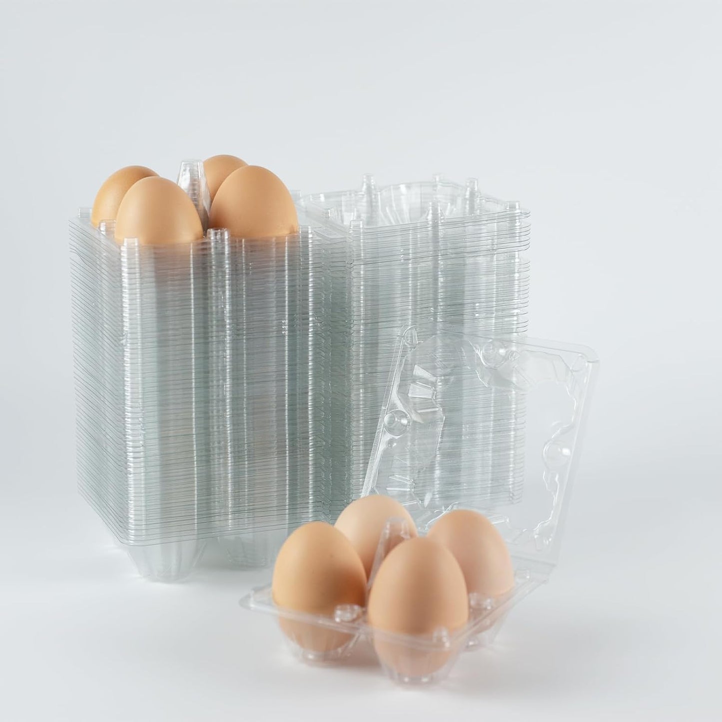 60 PCS Clear Egg Cartons, Egg Cartons Cheap Bulk Plastic Egg Holders for Home Ranch Chicken Farm Market