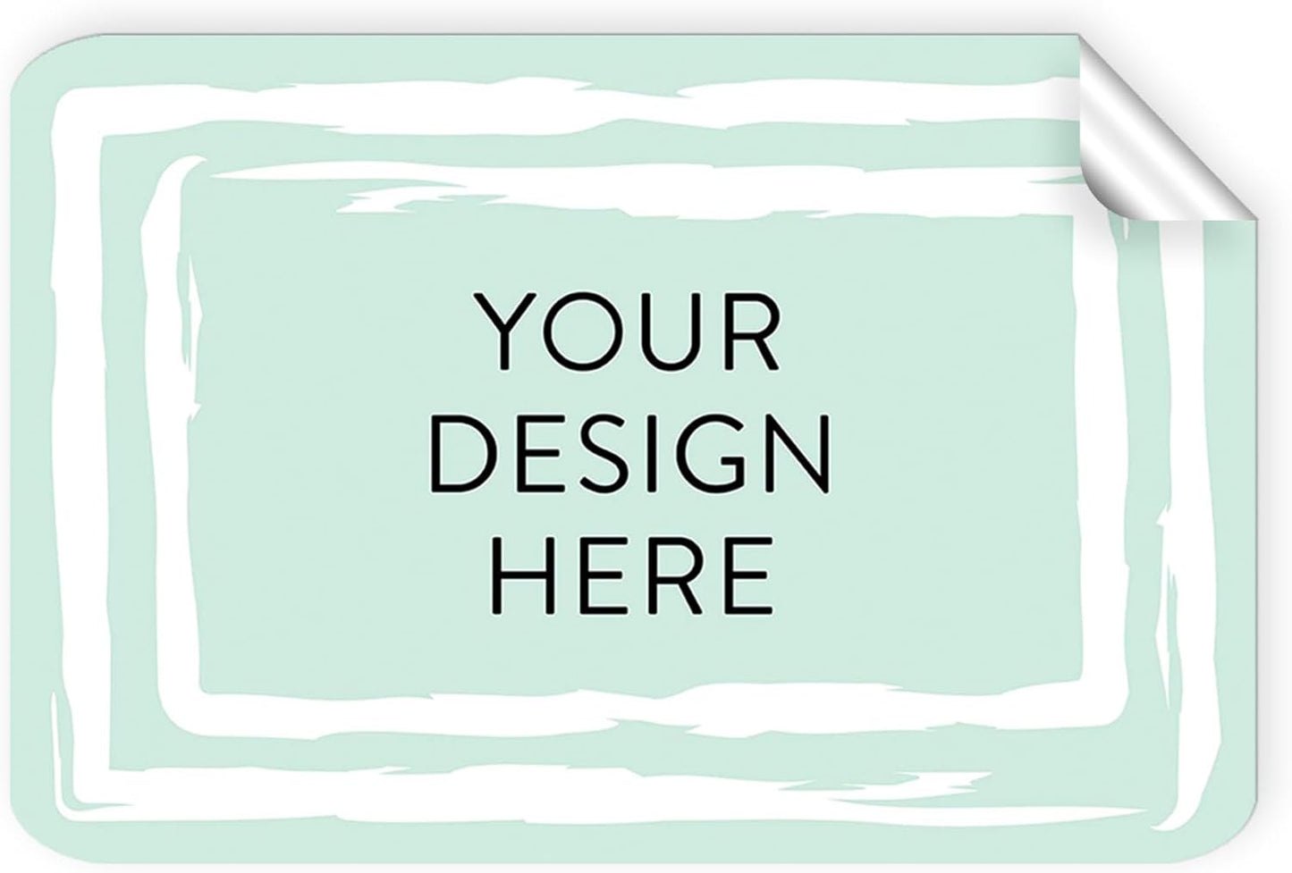 100 Custom Vinyl Stickers - Upload Your own Image, Text, Design, Logo - Personalized Logo Labels for Handmade, Packaging, Bottle, Jars, Candle, Brand Stickers (Mint, 3x2)