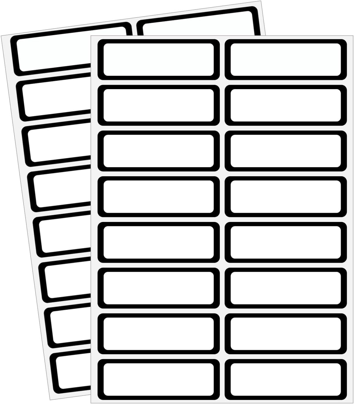 STARLIBOO Color-Coding Removable Labels, Rectangular 1 x 3"" Freezer Labels for Organizing, Tear-Resistant No Residue, Removable Labels for Food Containers (240Pcs), Black Border