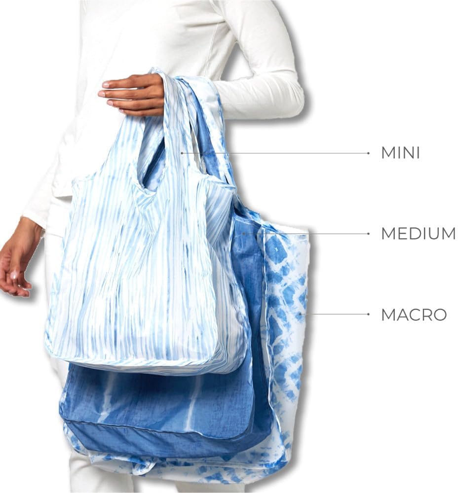 Reusable Grocery Bag - Stylish Shopping Bag for Groceries - Foldable Tote Bag - Medium Size