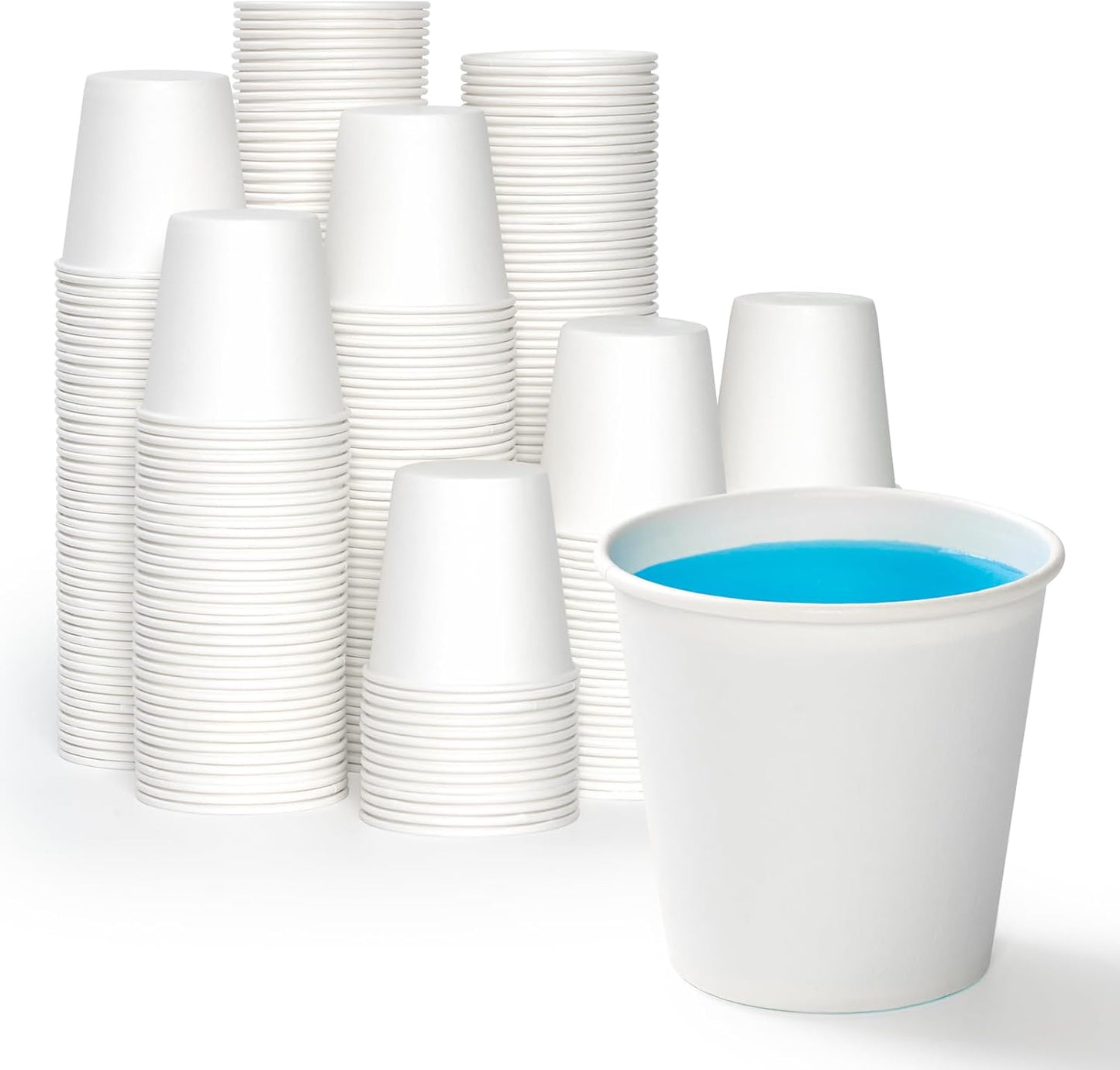 LITOPAK 1000 pack 3 oz Paper Cups, White Disposable Bathroom Cups, Mini Paper Cups for Parties, Picnics, Barbecues, Travel and Event