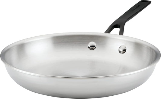 KitchenAid Polished Stainless Steel Frying Pan/Skillet, 10-Inch