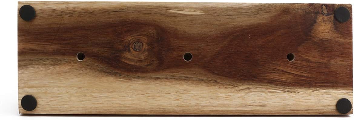 Resafy Large Magnetic Knife Holder,Acacia Wooden Magnetic Knife Block 12.5X10 Inches,Rack Magnetic Universal Stands with Strong Enhanced Magnets Strip Kitchen Storage Cutlery Organizer Without Knifves