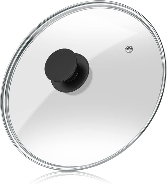 Wadaza Pan Lid 11 Inch - Tempered Glass Pot Lid - Oven Safe Replacement Glass Lid for Frying Pan Wok Pot Skillet