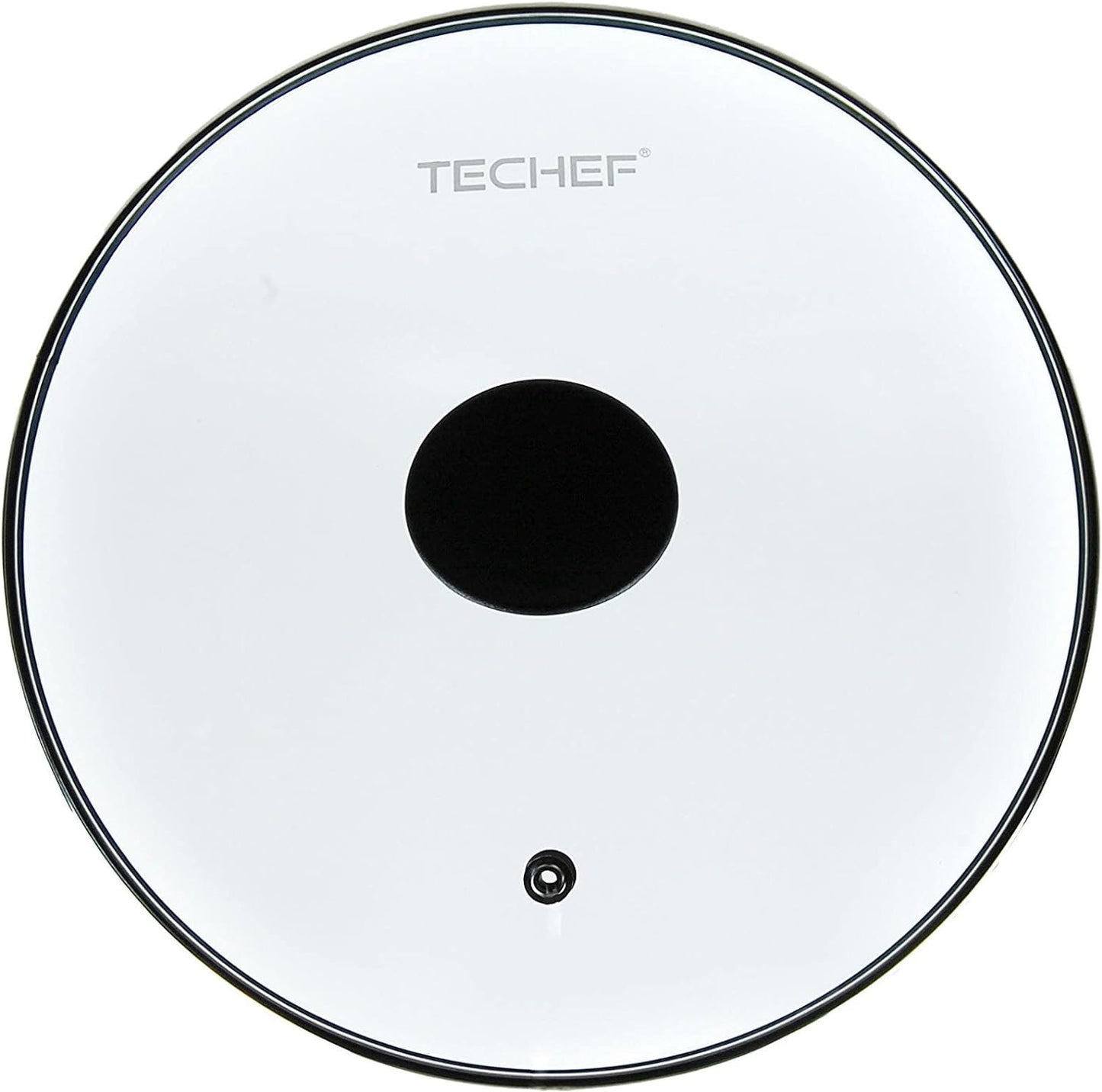 TECHEF 10.2 Inch Tempered Glass Lid – Fits 10” (26 cm) TECHEF Pots, Pans & Skillets – Steam Vent, Stainless Steel Rim – Oven Safe to 400°F – Made in Korea