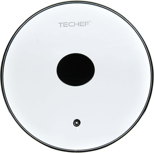TECHEF 10.2 Inch Tempered Glass Lid – Fits 10” (26 cm) TECHEF Pots, Pans & Skillets – Steam Vent, Stainless Steel Rim – Oven Safe to 400°F – Made in Korea