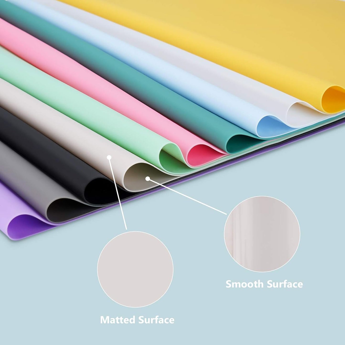 Gartful Silicone Mats for Kitchen Counter, Large Silicone Countertop Protector 25" by 17", Nonskid Heat Resistant Desk Saver Pad, Multipurpose Mat, Placemat, Translucent