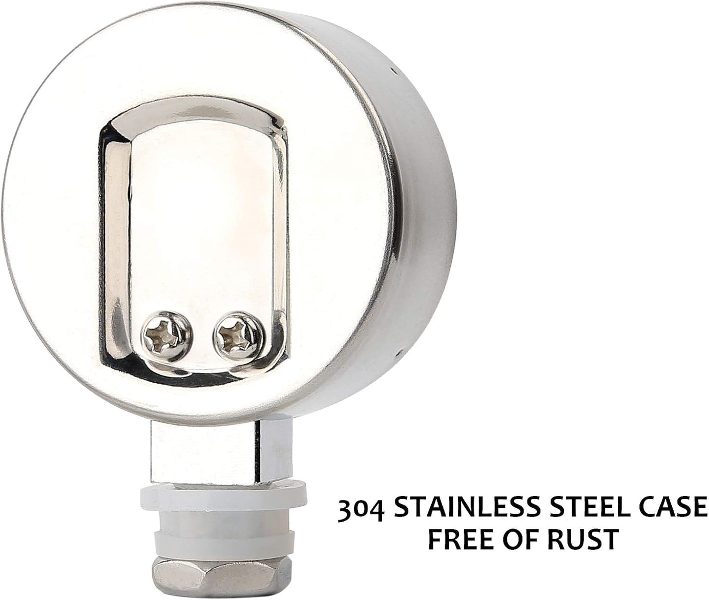 MEASUREMAN Stainless Steel Pressure Cooker Gauge, Pressure Canner Gauge, Steam Pressure Gauge, 2" Dial, Lower Mount, Including Hexagon Gasket and Nut