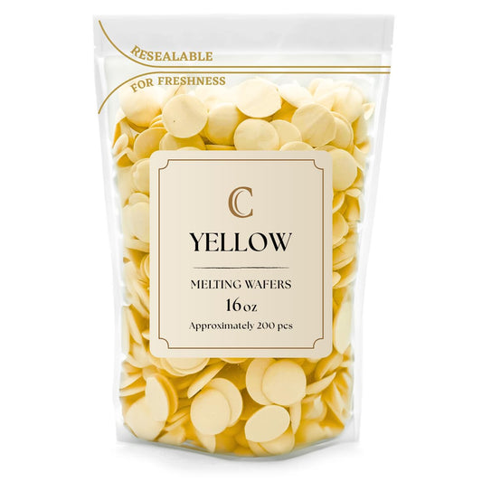 KIDU Yellow Chocolate Melting Wafers 16 Ounces Bulk Perfect For Dipping, Deserts, Baking And More - 1 Pound
