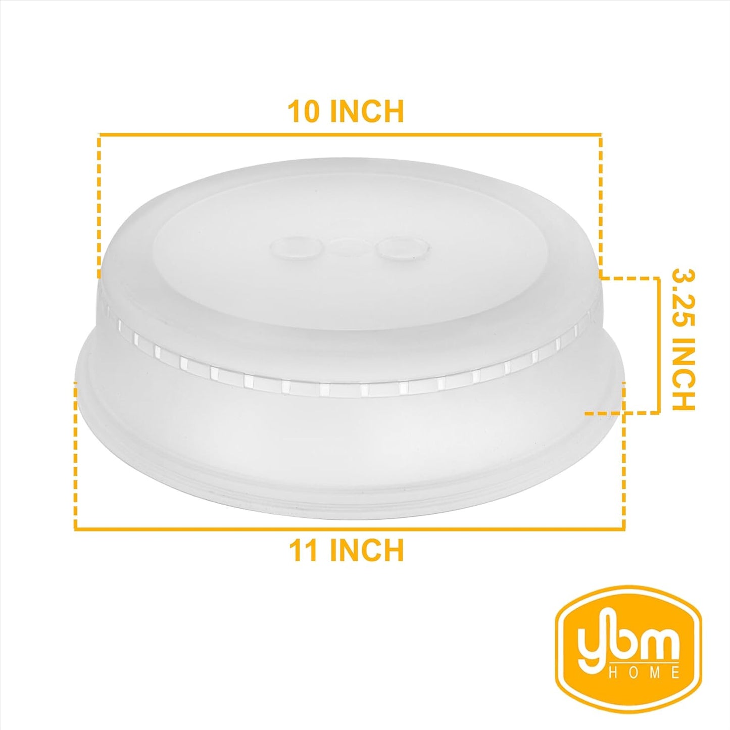 YBM Home Microwave Splatter Cover Keeps Your Microwave Spotless During Food Heating, Anti-Splatter Plate Lid Cover, BPA Free and Dishwasher Safe, 11 Inch ba293 Pack of 6