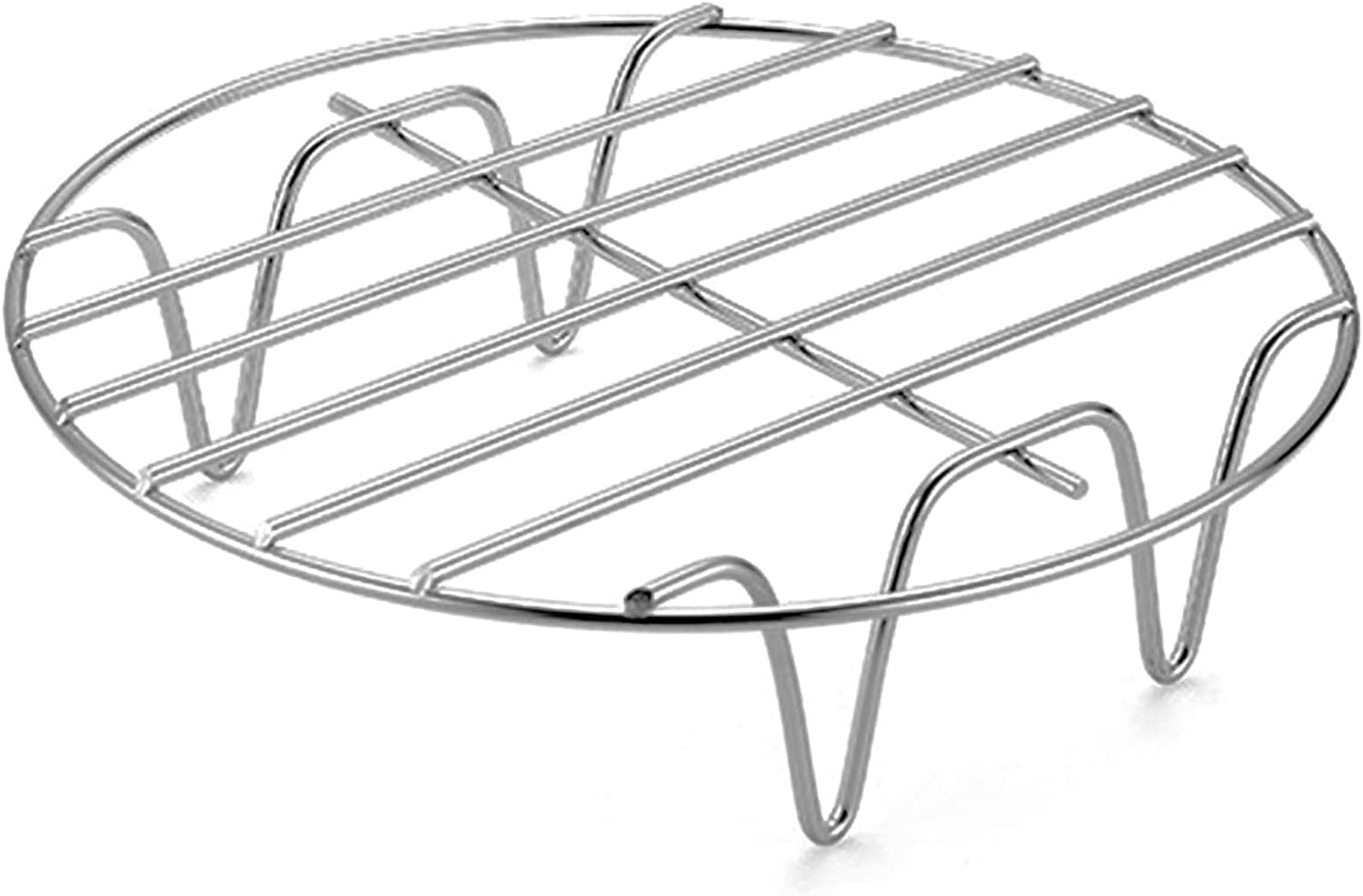 4.9" Round Cooking Rack Versatile Stainless Steel Grid Grill Steamer Rack, Fits Air Fryer Pot Pressure Cooker Canning