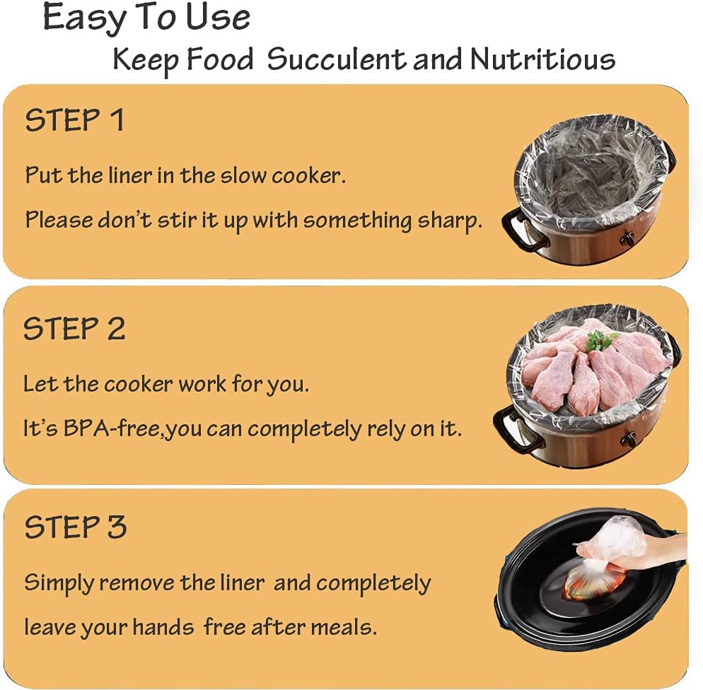 16 Counts Slow Cooker Liners Small Size(11 x 16 Inch) Kitchen Disposable Cooking Bags Fits 1 to 3 Quarts Safe for Oval or Round Pot (16)
