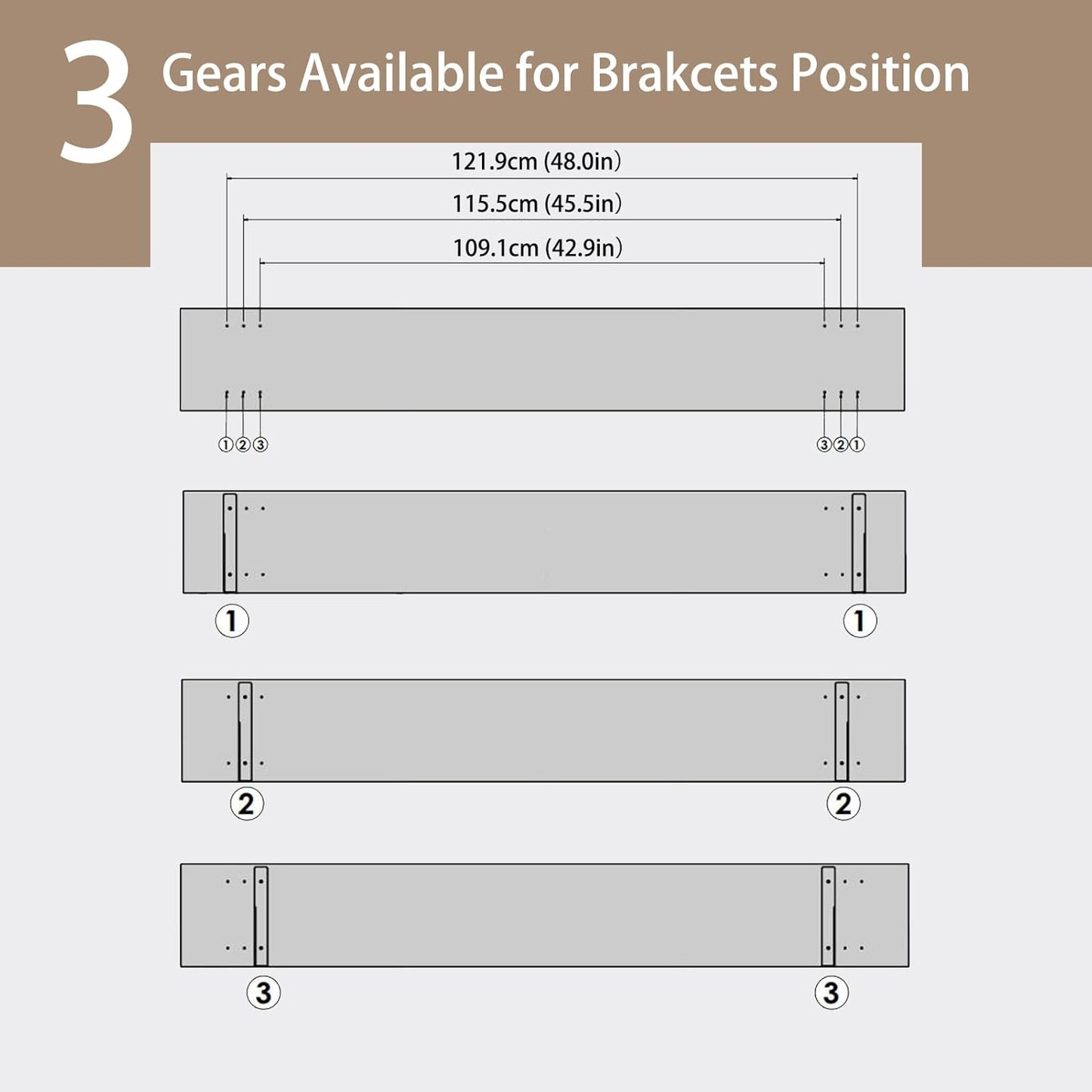 DINZI LVJ Long Wall Shelves, 55.1Inch Wall Mounted Shelves Set of 2, Extra Large Floating Storage Ledges with Sturdy Metal Brackets for Living Room, Bathroom, Bedroom, Kitchen, Espresso