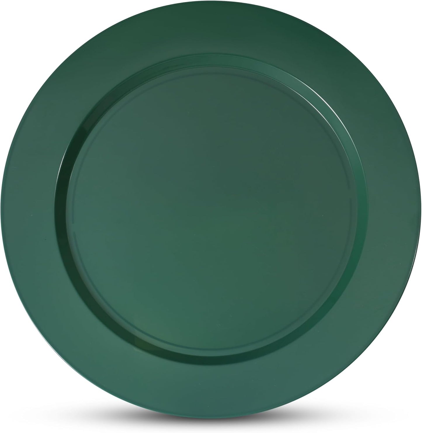 Munfix 100 Green Plastic Plates Set, 50 Pcs 10 Inch Dinner and 50 Pcs 7 Inch Dessert Plates, Elegant Fancy Heavy Duty Disposable Plates for Party, Wedding, Green
