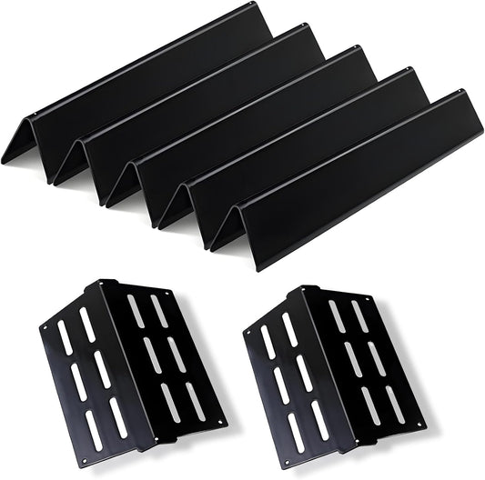 Heat Deflector Flavorizer Bars Porcelain Steel Gas Grill Replacement Parts for Weber Genesis 300 Series E310 E320 E330 S310 S320 S330 EP/CEP-310 EP/CEP-320 EP/CEP-330, 17.5 inch Heat Shield Plates