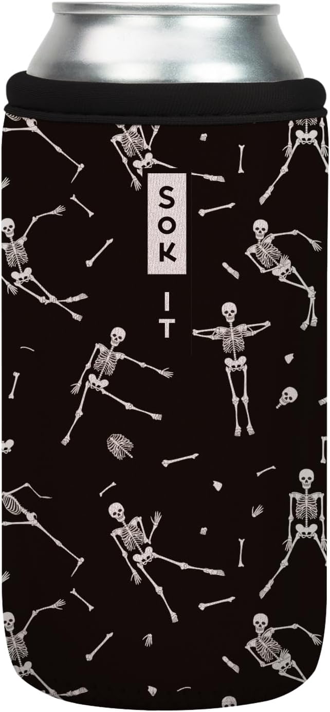 Sok It CanSok Sleeve for Beer & Soda Insulated Neoprene Cover (Haunted Hustle, 16oz Can Sleeve)