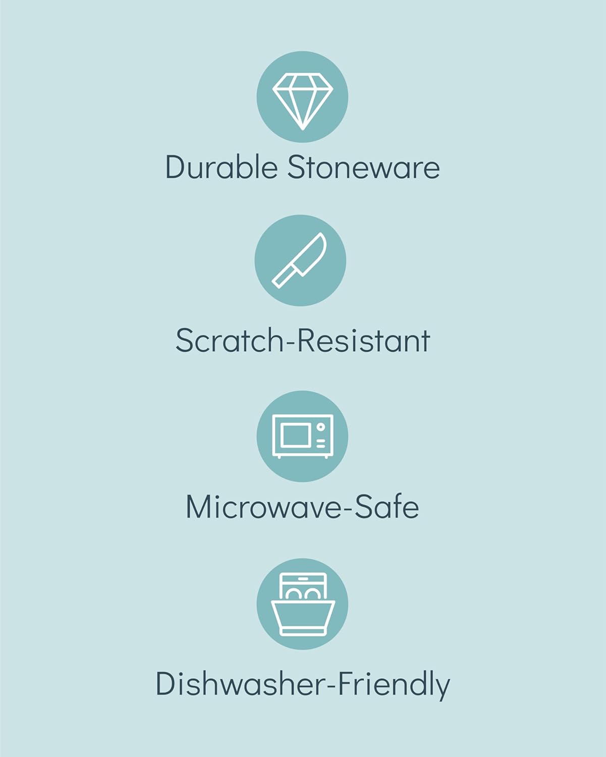 Stoneware dinnerware set 4 persons 16 pcs - Mediterranean dinnerware set, dishwasher, microwave and scratch resistant - bowl and plate set - dinnerware Pure Living Light Beige…