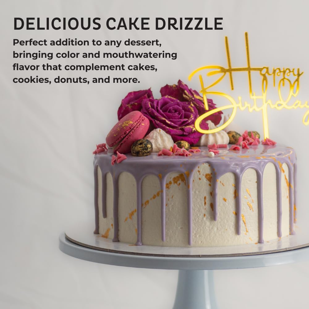 Chocolate-Flavored Cake Drizzle by Chefmaster, Edible Cake Drip Frosting for Decorating, Drip for Cakes, Cupcakes, Cookies, Donuts, 6.6 lbs