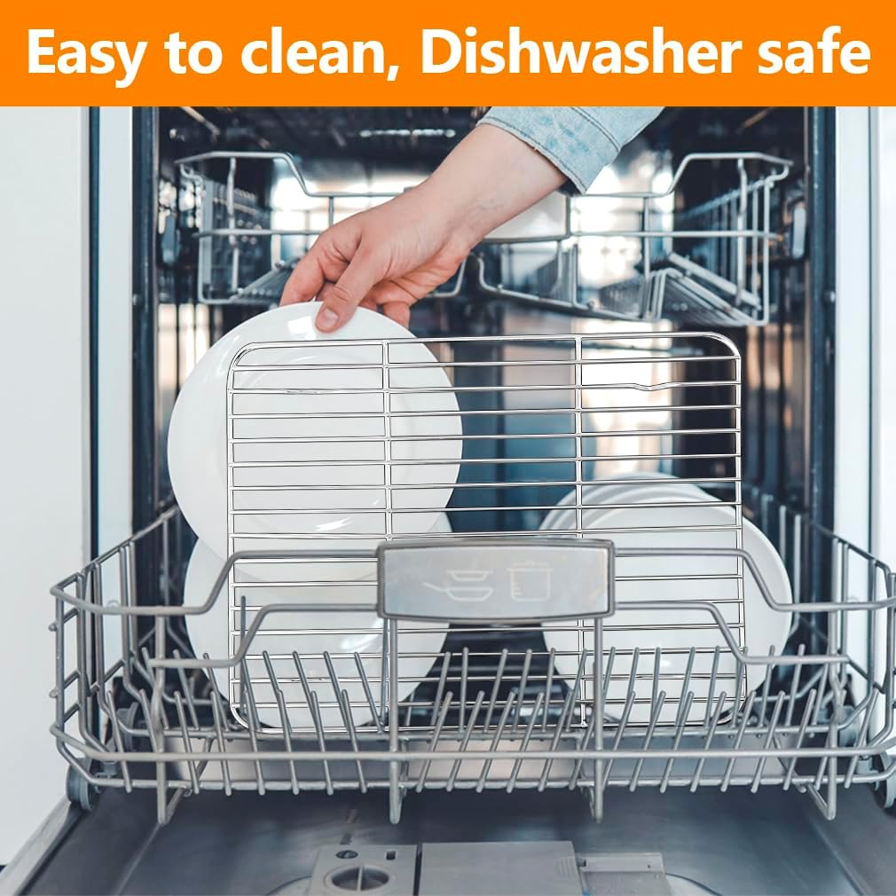 Baking Cooling Rack Set Stainless Steel Baking Racks, Roasting Rack for Roasting Grilling Cooking and Baking, Heavy Duty Wire Racks, Oven & Dishwasher Safe, 4 Various Sizes