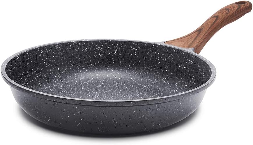 SENSARTE 12.5 Inch Nonstick Frying Pan Skillet, Swiss Granite Coating Omelette Pan, Healthy Stone Cookware, PFOA Free