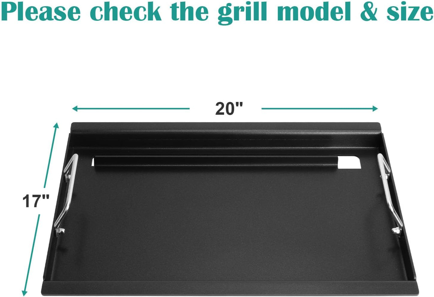 Full Size Griddle Inserts for Char-Broil Performance Convective 3 Burner Series, Flat Top Griddle for 463228622 463732823 463732623 463732923 Grill, Replace for G426-0005-W1
